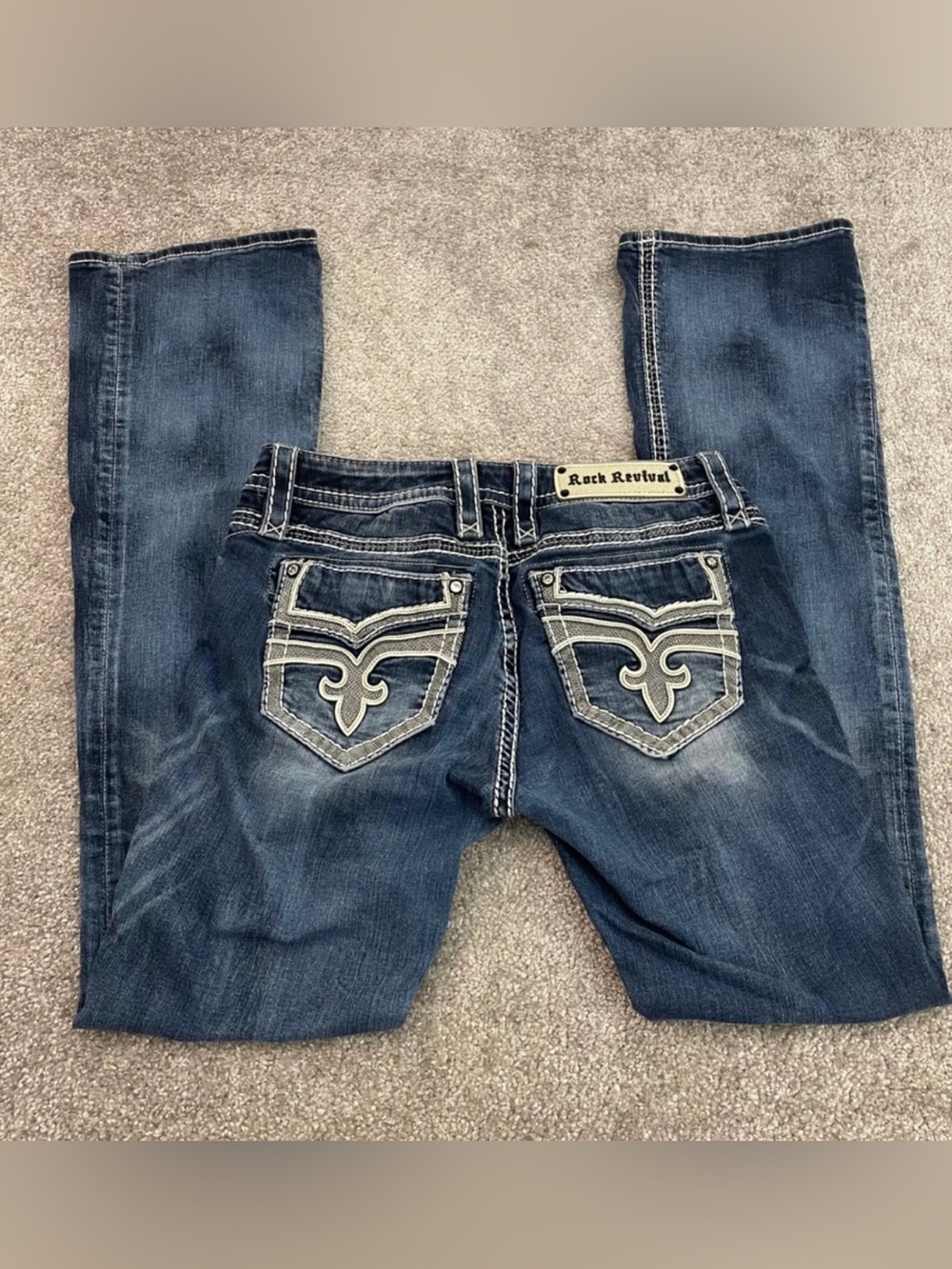 Rock Revival Jeans Womens Bootcut Stitch Embellished (Size Tag 29)